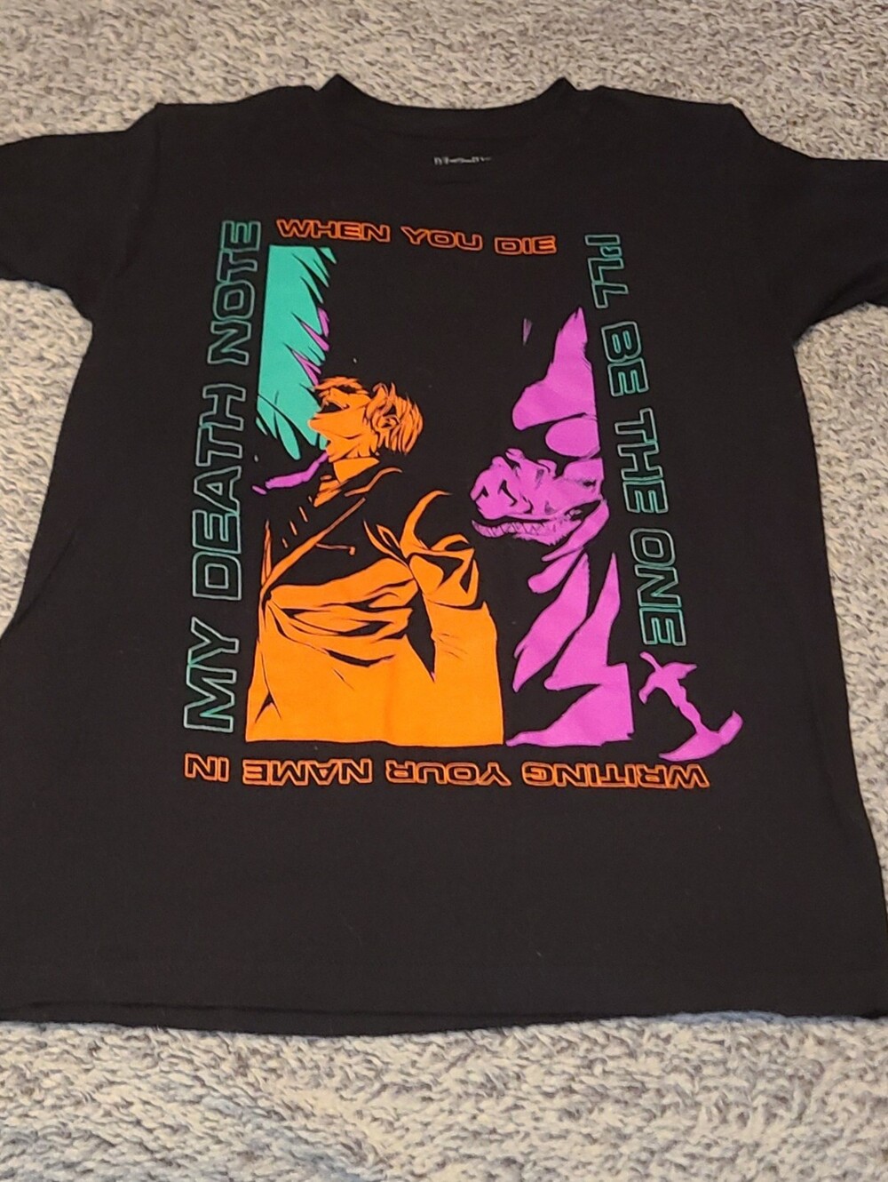 Death Note Shirt Mens Size S Black Anime Short Sleeve Ill Be the One Yagami Ryuk